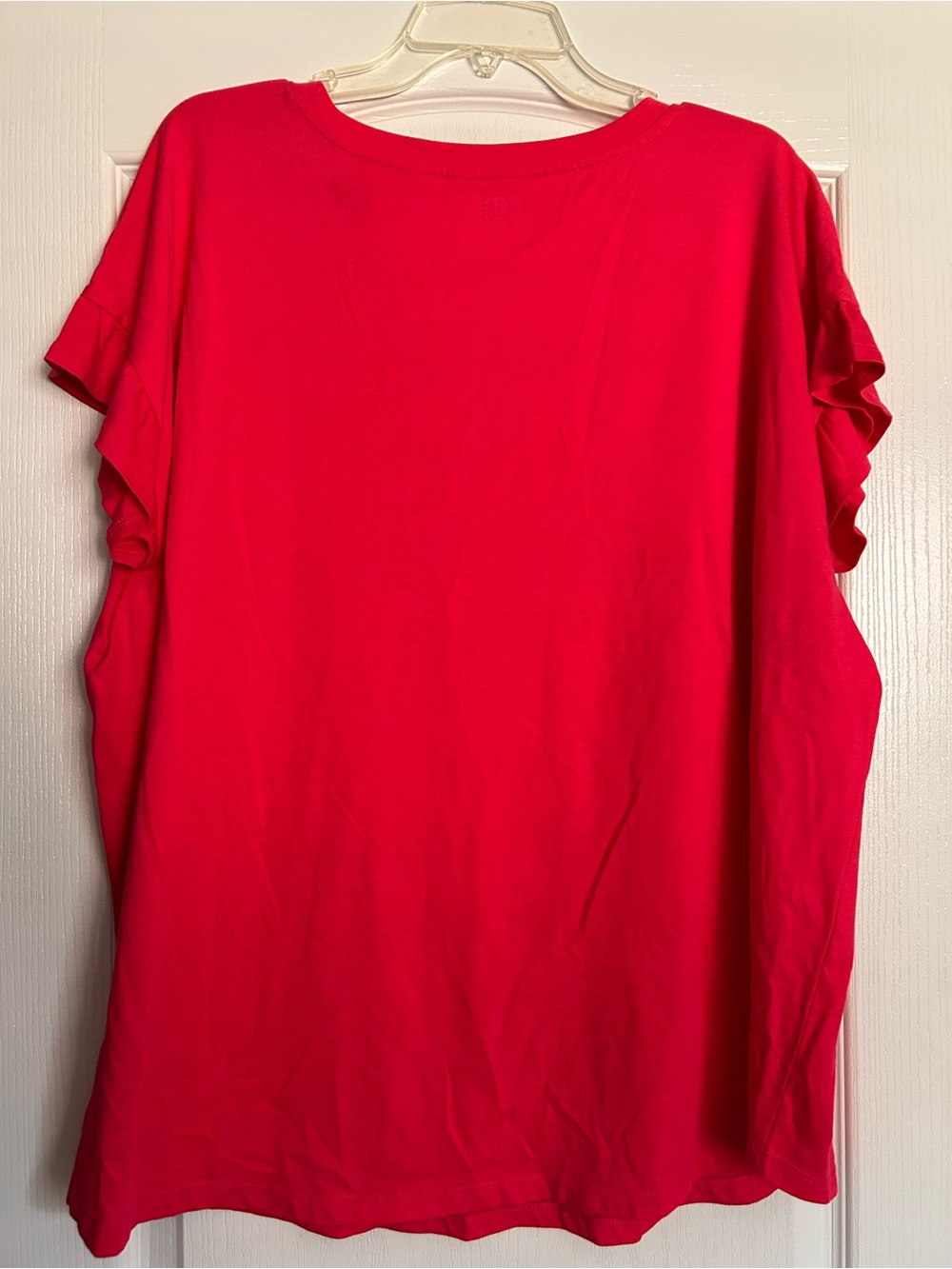 crown & ivy Bright Pink Ruffle Short Sleeve Tee - Picture 7 of 8